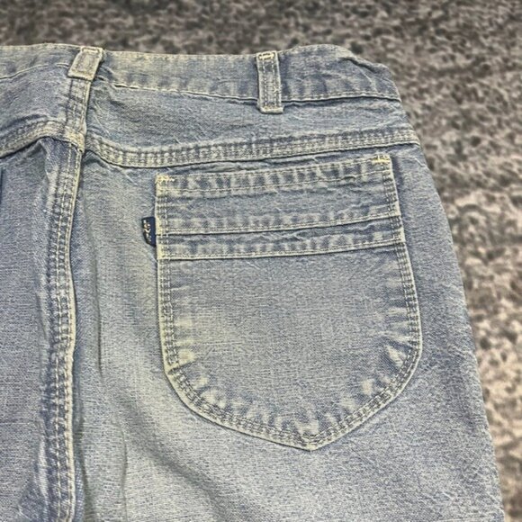 Vintage 70s Levi's Strauss Jeans 31x34 Light Blue Straight Flare Western - Picture 4 of 16